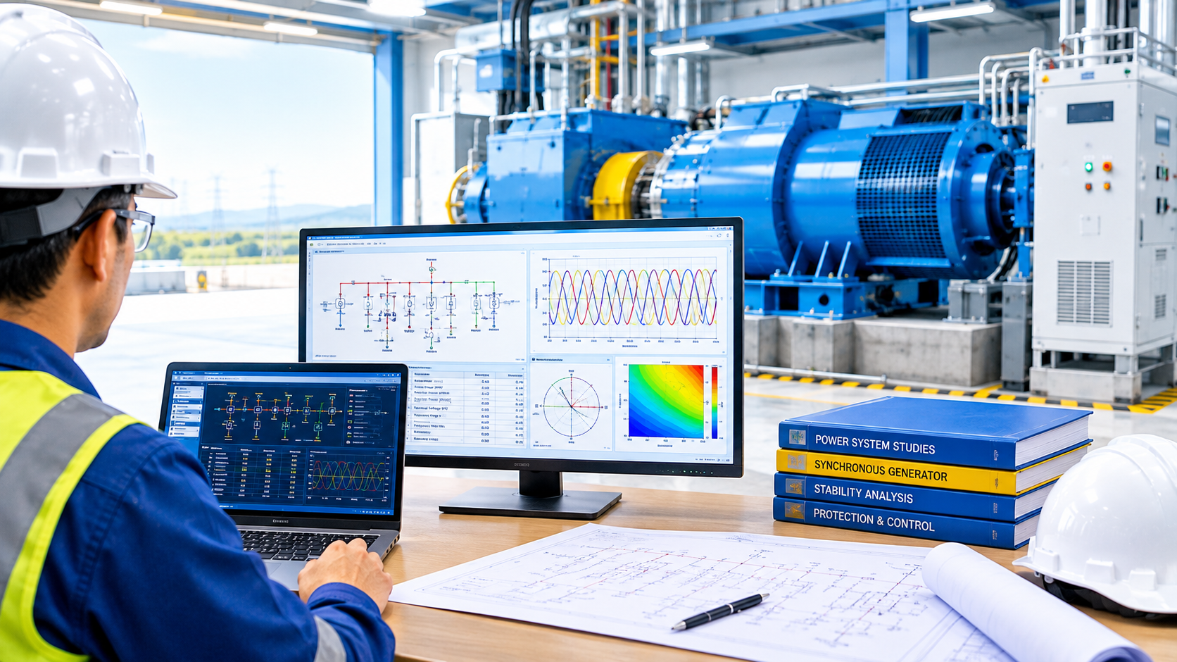 Power System Studies for a 3.0 MW synchronous generator project