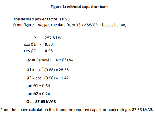 Capacitor bank - Power System Studies